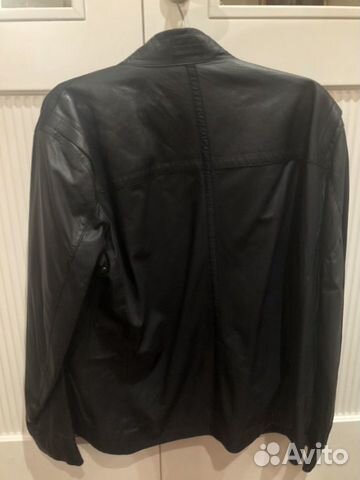 Кожаная куртка темно-синяя от Ermenegildo Zegna