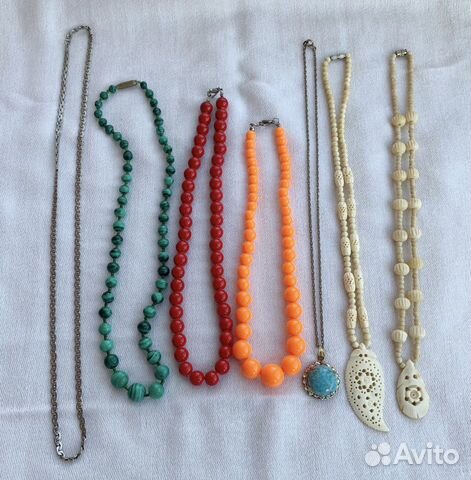 Бусы винтаж, Чехия, СССР, Индия малахит, кость Бусы винтаж, Чехия, СССР, Индия малахит, кость