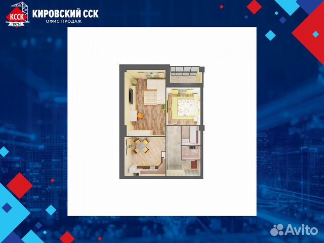 2-к квартира, 61.5 м², 20/20 эт.