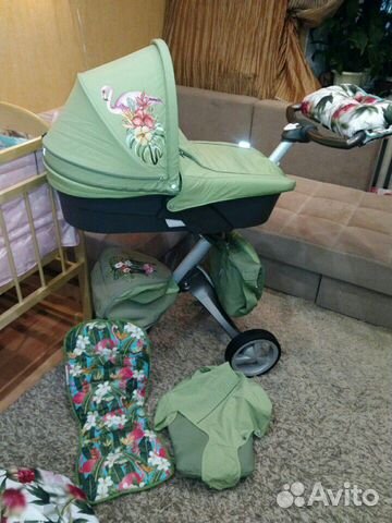 Stokke xplory 2в1 и кроватка с новым комплектом в
