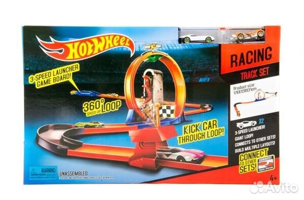 Hot Wheels Скоростной трек, петля 360 + 2 машинки