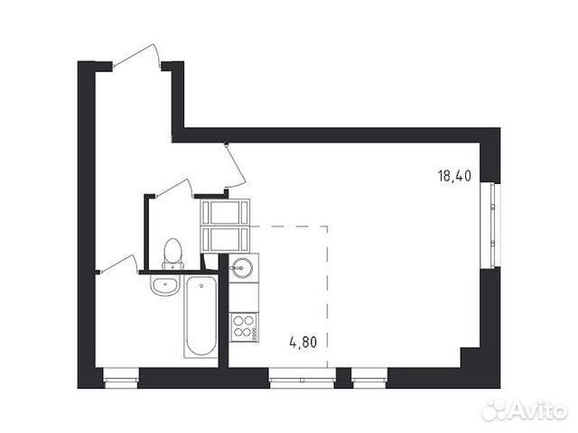 1-к квартира, 35.6 м², 17/19 эт. 1-к квартира, 35.6 м², 17/19 эт.