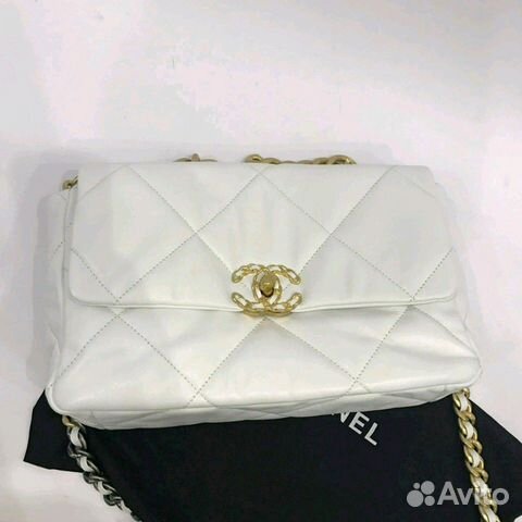 Сумка-конверт Chanel 19 30см белый