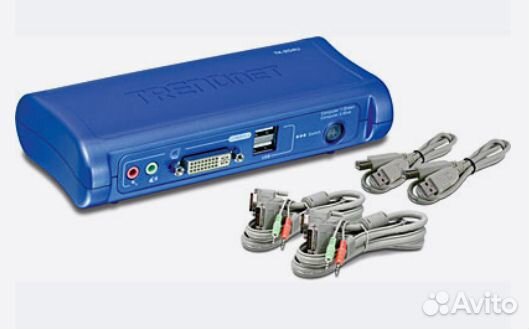 2х портовый DVI USB KVM Переключатель 2х портовый DVI USB KVM Переключатель