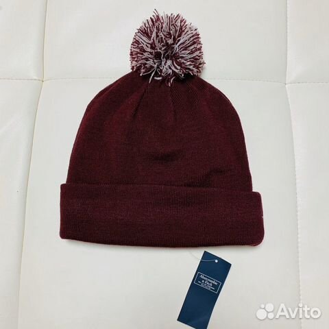 Abercrombie Fitch шапка с помпоном унисекс, Новая