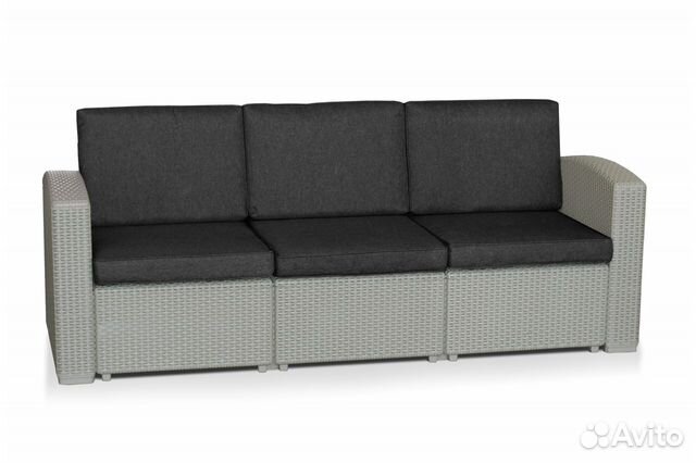 Диван трехместный под ротанг idea LUX 3