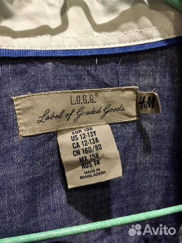 Рубашка джинсовая H&M 158 рост Рубашка джинсовая H&M 158 рост