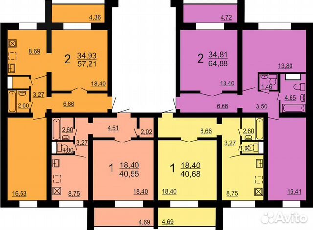 1-к квартира, 43 м², 9/10 эт.