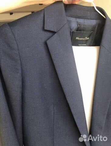 Синий шерстяной пиджак Massimo Dutti (EU 36) Синий шерстяной пиджак Massimo Dutti (EU 36)