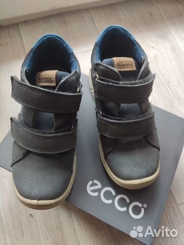 Ботинки Ecco, р-р 26, кожа нубук, серо-голубые Ботинки Ecco, р-р 26, кожа нубук, серо-голубые