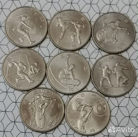 Япония 100 йен Олимпийские игры в Токио Япония 100 йен Олимпийские игры в Токио