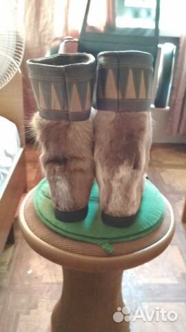 Унты - натуральный олений камус, б/у, 1 сезон, 35 Унты - натуральный олений камус, б/у, 1 сезон, 35