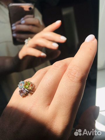 Серебряное кольцо с фианитами