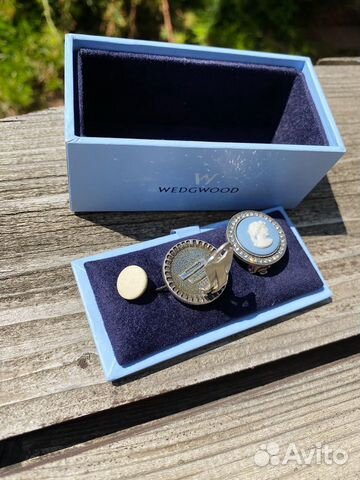 Wedgwood клипсы Венера, серебро, Англия