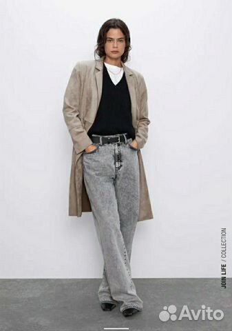 Пальто из искусственной замши Zara