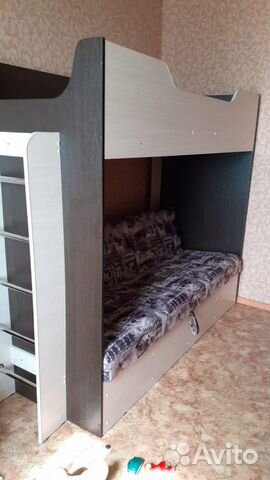 Кровать двухъярусная с диваном Кровать двухъярусная с диваном