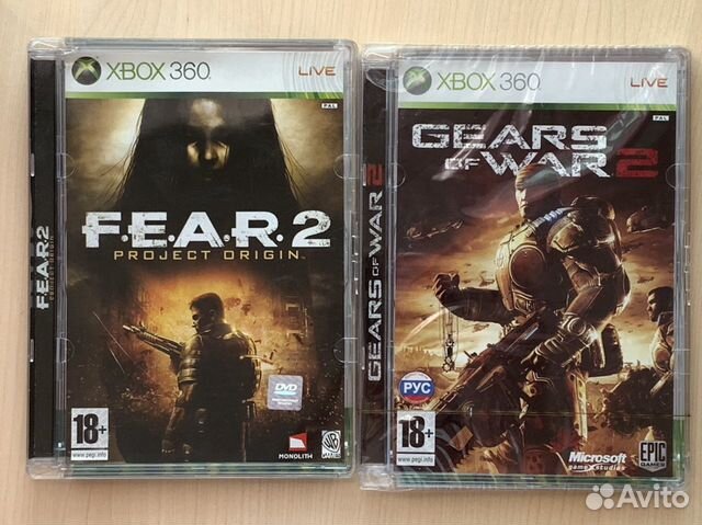 Игры для Xbox360 Fear 2 и Gears of war 2