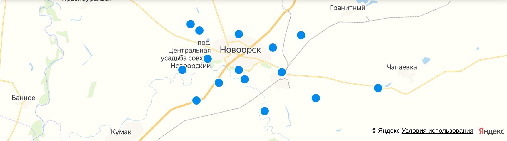 Карта новоорска оренбургской области