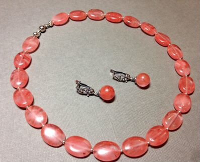 Комплект украшений из кварца