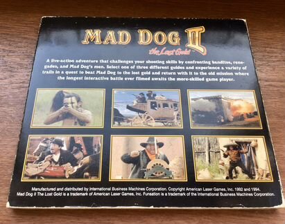 Игра MAD DOG II: The Lost Gold CD-ROM, картонный б