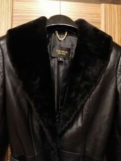 Пальто кожаное