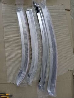 Дефлекторы боковых окон Chevrolet Lacetti х/б хром