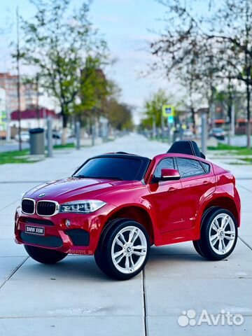 Детские машинки электромобиль BMW X6M mini (Вишн)