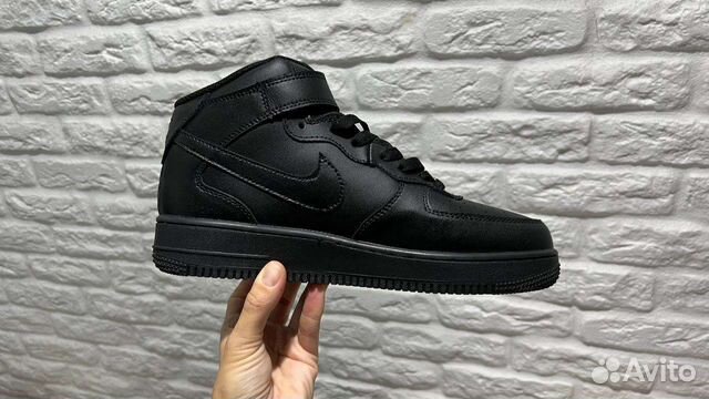 Nike Air Force 1 '07 mid Нат.Кожа 36 - 45 black