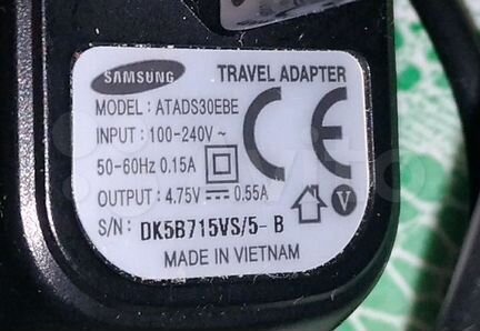 Новая зарядка micro USB и зарядка Samsung