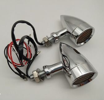 Поворотники хромированные LED