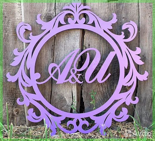 Монограмма на свадьбу (разные размеры)