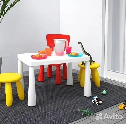 Столик, стульчики детские Mammut IKEA в наличии