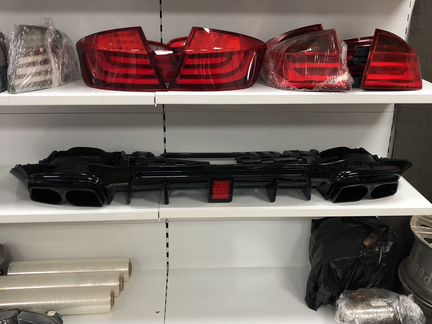 Mercedes E-class w213 диффузор с насадками Brabus