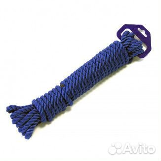 Трос швартовый трех прядный 12мм*9м темно-синий