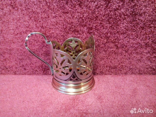 Серебряный подстаканник с чернью. Сер. 20 века