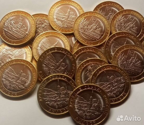 10 рублей 2022 Рыльск и Городец (10 монет)