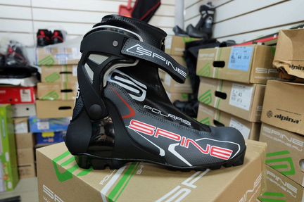 Ботинки лыжные spine polaris NNN (85), черные