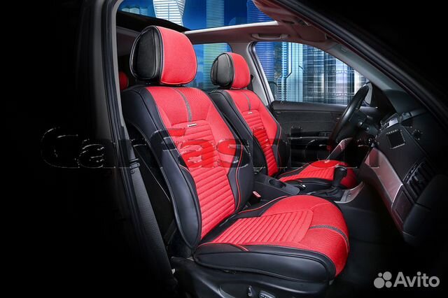 Накидки передние сиденья CarFashion Sector красный