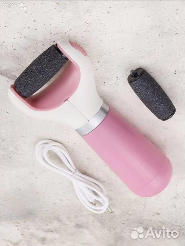 Электрическая роликовая пилка для стоп, розовая