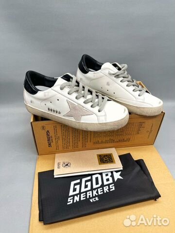 Кеды golden goose женские с черной пяткой