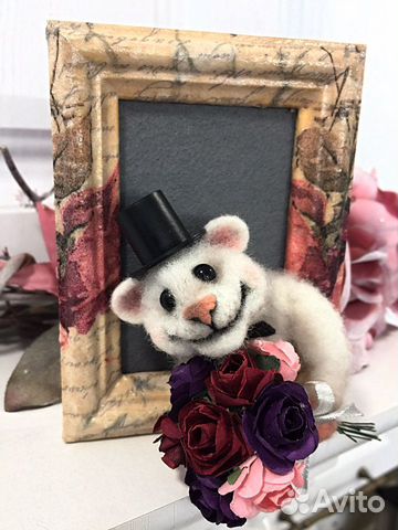 Крыса или мышенок пано из шерти