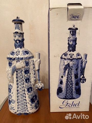 Штоф Царь Гжель ручная роспись новый оригинал