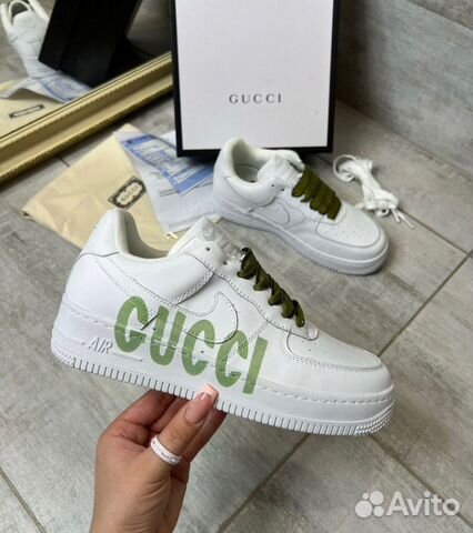 Женские натуральные кроссовки gucci