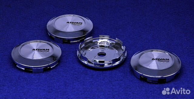 Комплект колпачков диска Advan Racing Chrome 77 мм