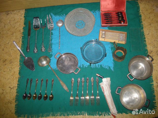 Столовые приборы и посуда мельхиор ложки вилки