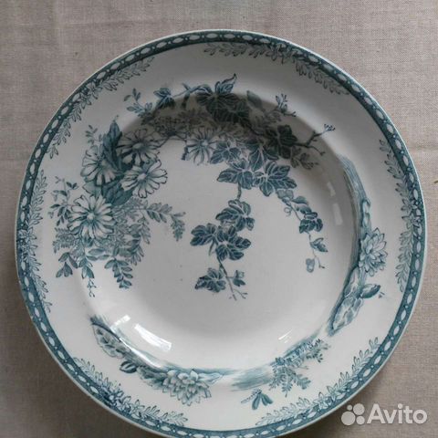 Тарелка глубокая Густавсберг Flora старинная