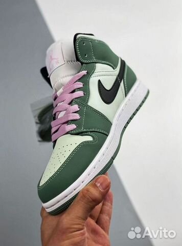 Nike Air Jordan 1 Mid SE Dutch Green Black Barely