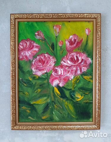 Картина маслом цветы