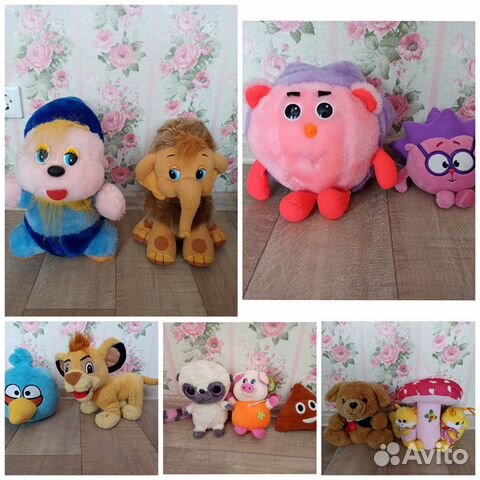 Мягкие игрушки Смешарики, angry birds