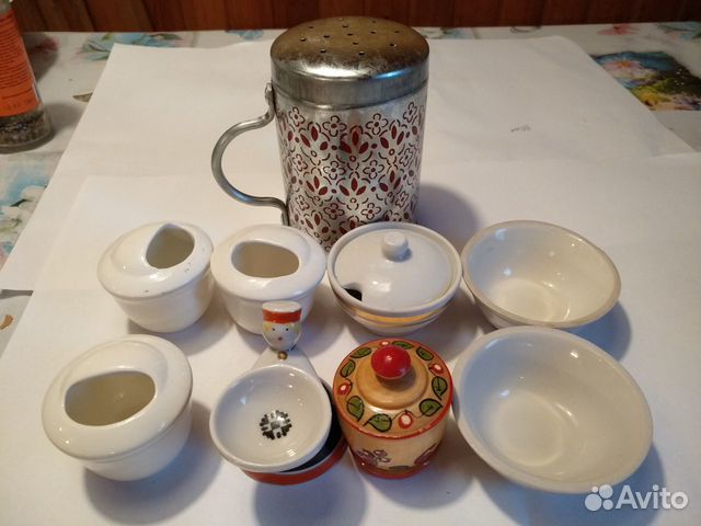 Солонки, горчичницы с крышками современные и СССР